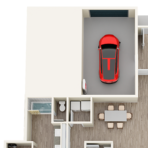 1 bedroom 1 bathroom floor plan image in Phoenix AZ